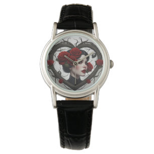 Montre Femme gothique au cœur
