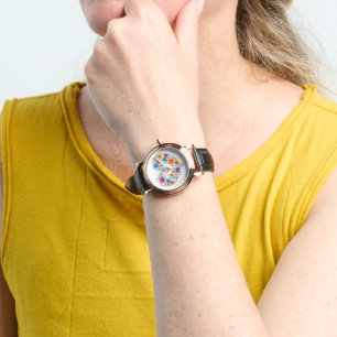 Montre Femmes du coeur arc-en-ciel