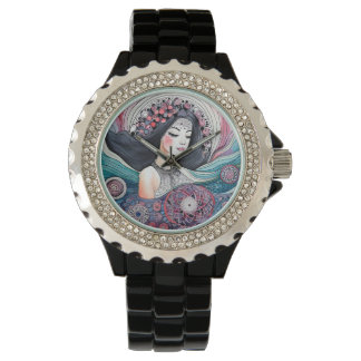 Montre femmes du miroir compact mer