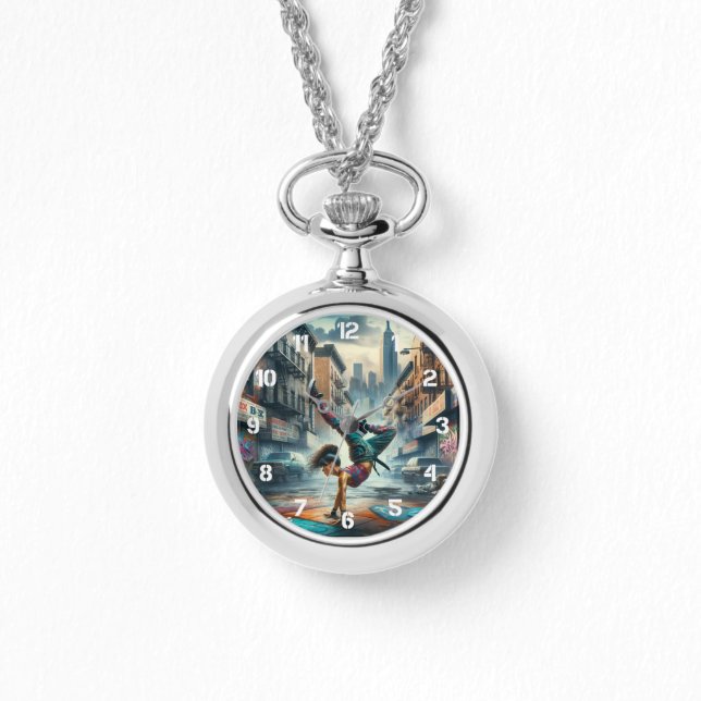 Montre Femmes en action de Breakdancer Silhouette de New  (Recto)