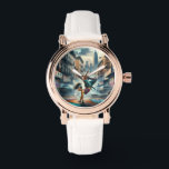 Montre Femmes en action de Breakdancer Silhouette de New<br><div class="desc">Le design montre une scène animée dans laquelle une danseuse de break se produit en pleine balançoire dans la rue. Le personnage principal, la danseuse de rupture, est au milieu d'un puissant support à main.</div>