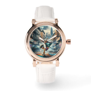 Montre Femmes en action de Breakdancer Silhouette de New 