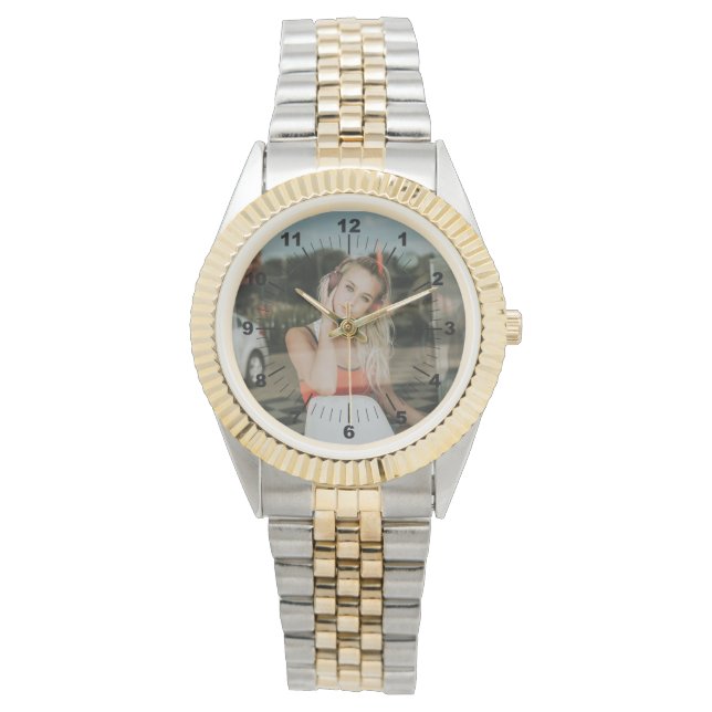 Montre Femmes - Personnalisé - Bracelet Deux Tons (devant)