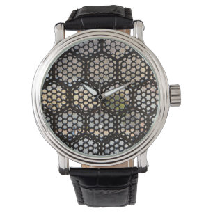 Montre Fenêtre de treillis géométrique, Inde