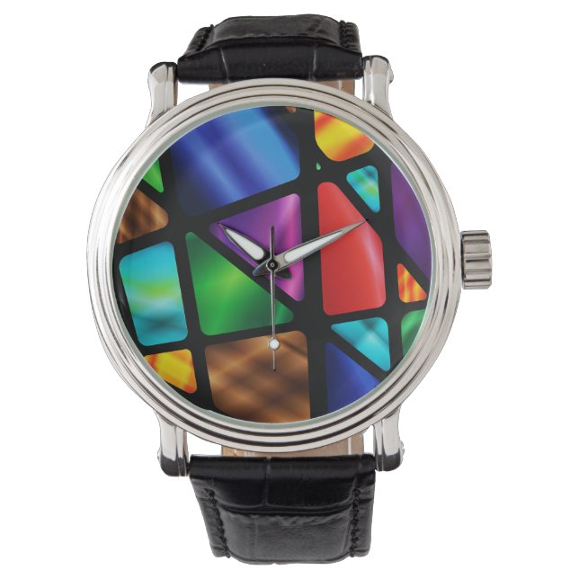 Montre Fenêtre en verre Abstrait (devant)