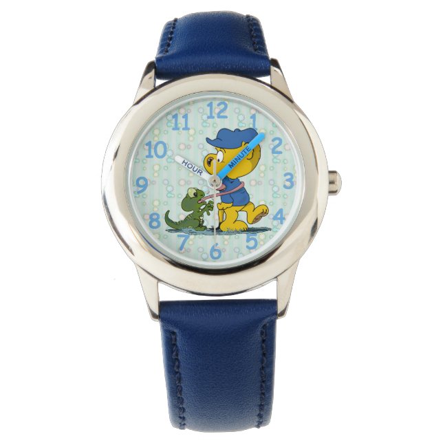 Montre Ferald et Baby Lizard Round Clock (devant)