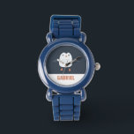 Montre festif drôle petit pingouin personnalisé enfants<br><div class="desc">fêter drôle manchot personnalisé design enfant</div>