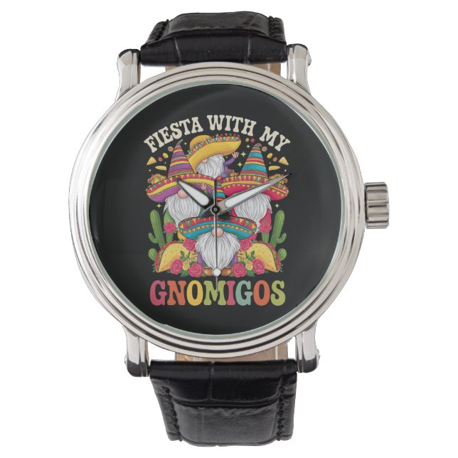 Montre Fête avec mes Gnomigos Gnome Cinco De Mayo (devant)