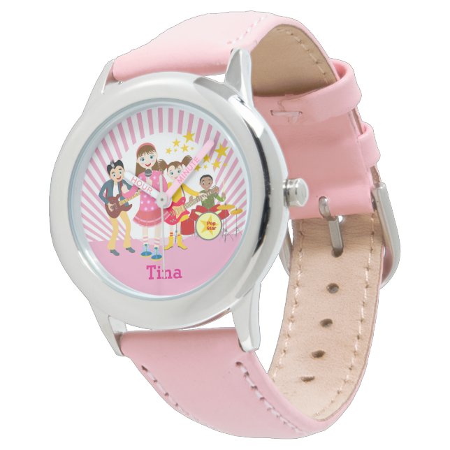 Montre Fête d'anniversaire de la star du pop (Incliné)