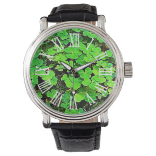 Montre Fête de la Saint Patrick personnalisée Shamrock sa