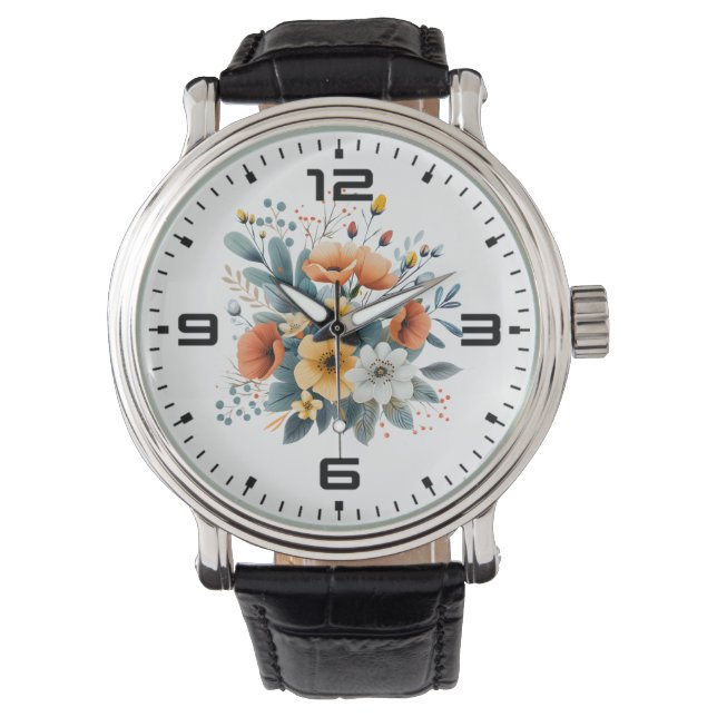 Montre Fête des Mères Fleurs Boho Clipart-61983 (devant)