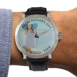 Montre Fête des pères de photos et de voeux personnalis