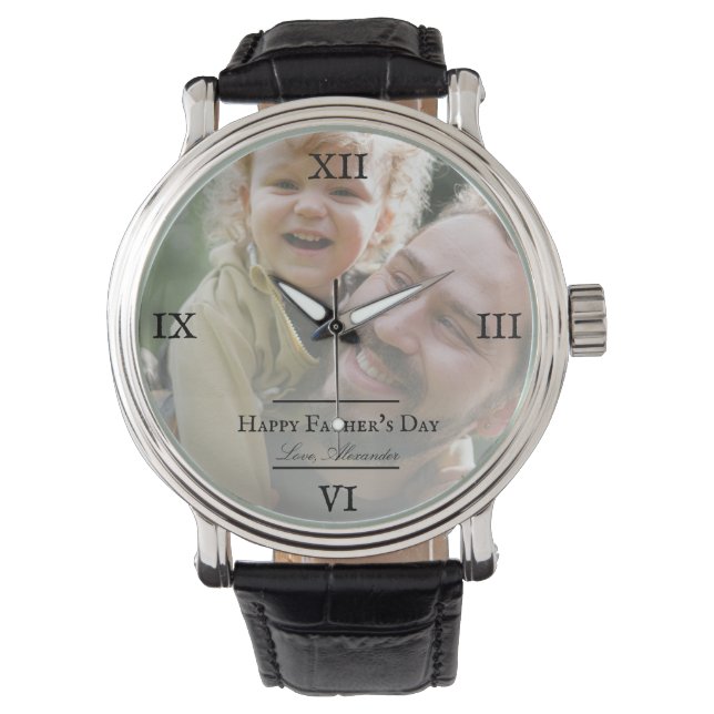 Montre Fête des pères minimaliste photo (devant)