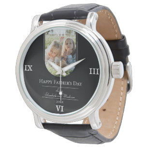 Montre Fête des pères photo Arch moderne Noir