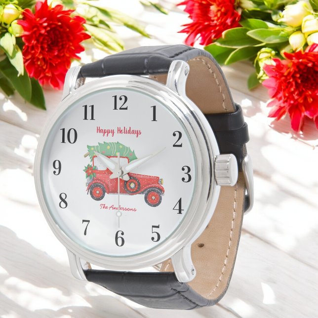 Montre Fêtes de Noël de Red Truck (Créateur téléchargé)