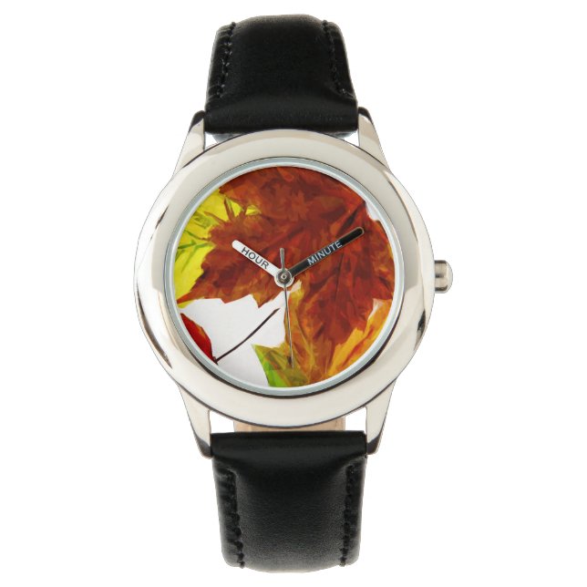 Montre Feuille d'automne sur l'impressionisme d'abrégé (devant)
