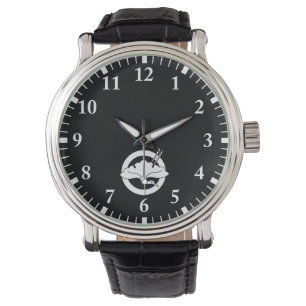 Montre Feuille de ginkgo en forme de grue sur cercle