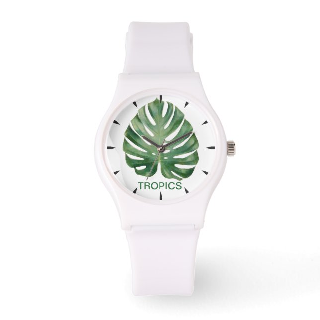 Montre Feuille de Monstera Tropiques (Recto)