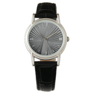 Montre Feuille de palme chromé Art déco