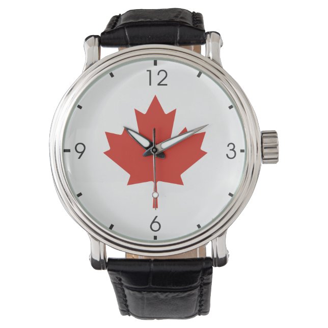 Montre Feuille d'érable canadienne (devant)