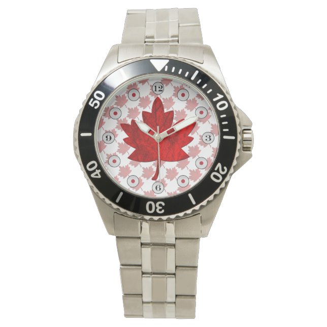 Montre Feuille d'érable du Canada par Shirley Taylor (devant)