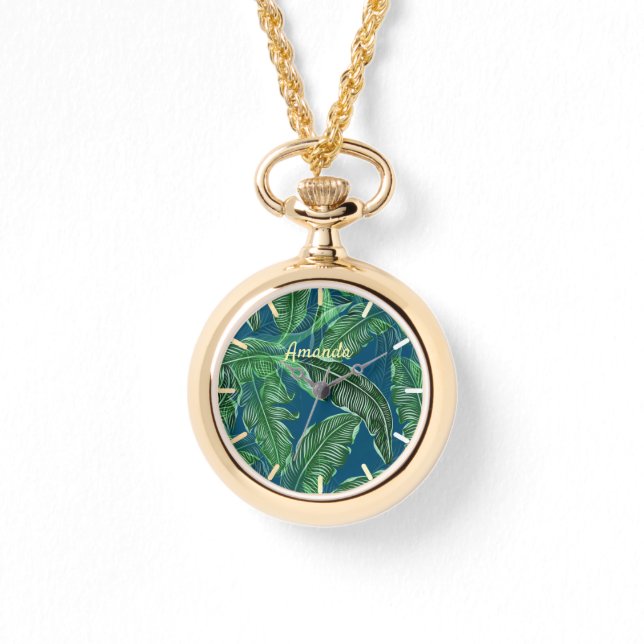 Montre Feuilles de la jungle luxuriante (Recto)