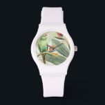 Montre Feuilles De Palmiers Avec Oiseau Vert<br><div class="desc">Feuilles De Palmiers Avec Oiseau Vert Artiste : Grace Popp | ID d'image : 157018GG</div>