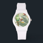 Montre Feuilles De Palmiers Avec Oiseau Vert<br><div class="desc">Feuilles De Palmiers Avec Oiseau Vert Artiste : Grace Popp | ID d'image : 157018GG</div>