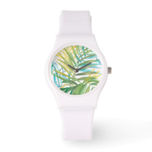 Montre Feuilles de palmiers tropicaux