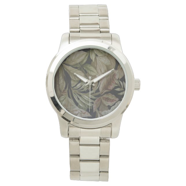 MONTRE FEUILLES DE PALMIERS TROPICAUX (devant)