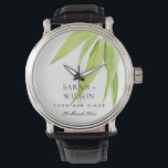 MONTRE FEUILLES EUCALYPTUS FOLIAG ENREGISTRER LA DATE CAD<br><div class="desc">Si vous avez besoin d'une personnalisation ou d'autres éléments correspondants,  n'hésitez pas à me contacter à l'adresse info@yellowfebstudio.com</div>