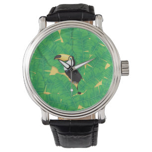 Montre Feuilles toucans et bananes