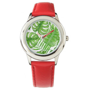 Montre Feuilles tropicaux