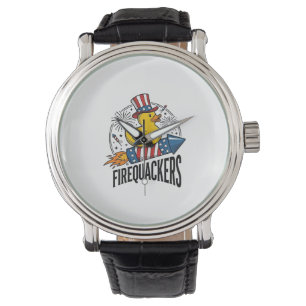 Montre Feux d'artifice Canard Patriotique Conception de C