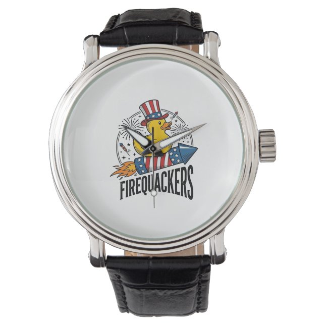 Montre Feux d'artifice Canard Patriotique Conception de C (devant)