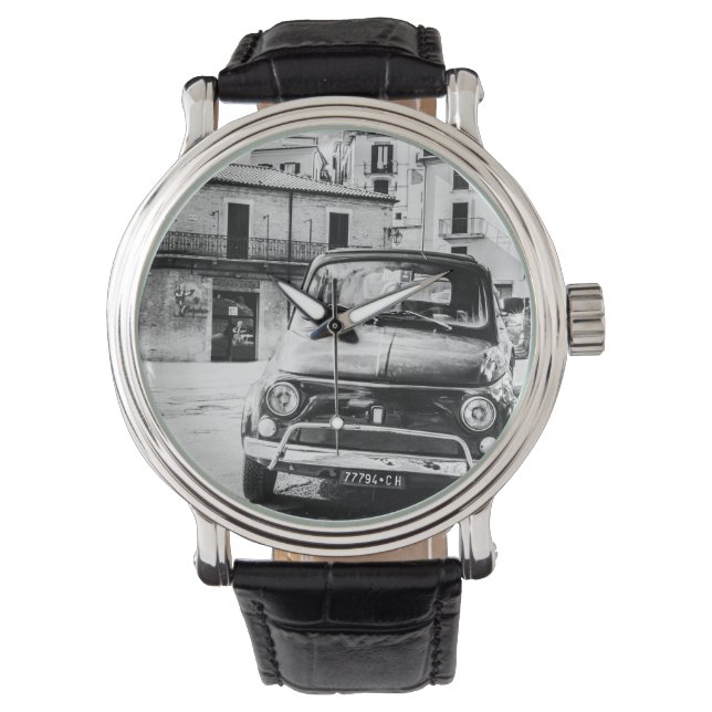Montre Fiat 500, cinquecento en Italie, cadeau classique  (devant)