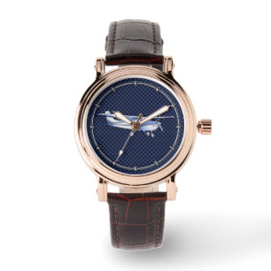 Montre Fibre classique de carbone de vol de Cessna de