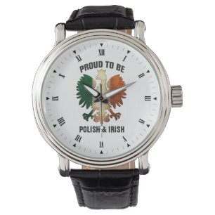 Montre Fier d'être polonais et irlandais