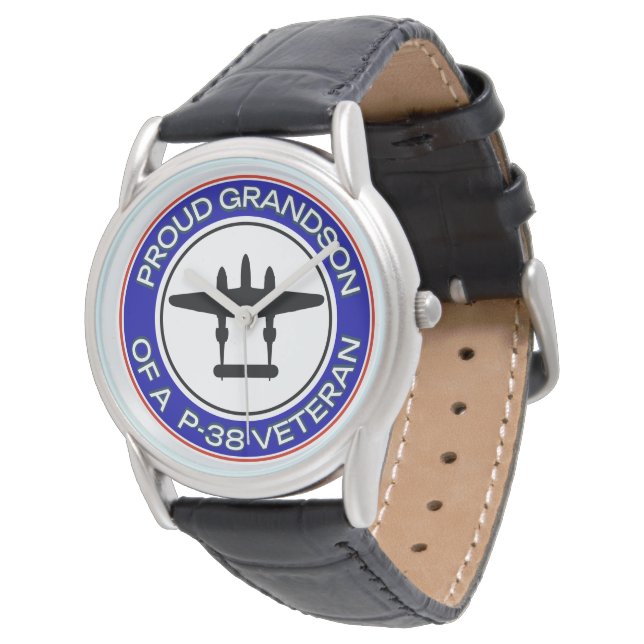 Montre Fier petit-fils d'un vétéran du P-38 (Incliné)