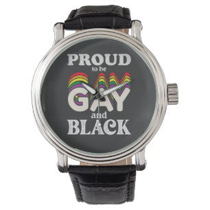 Montre Fière D'Être Gay Et Noir De Fierté LGBT