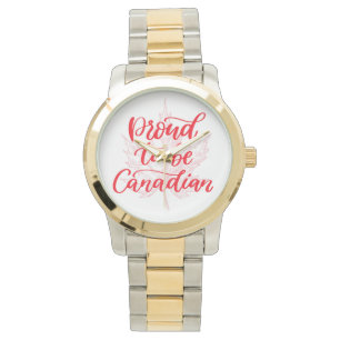 Montre Fière d'être la Feuille d'érable canadienne Fête