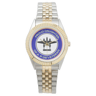Montre Fière fille d'un vétéran P-38 Bracelet