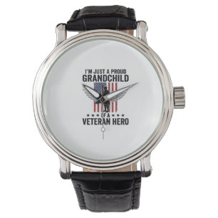 Montre Fière petite-fille d'un vétéran héros patriotique