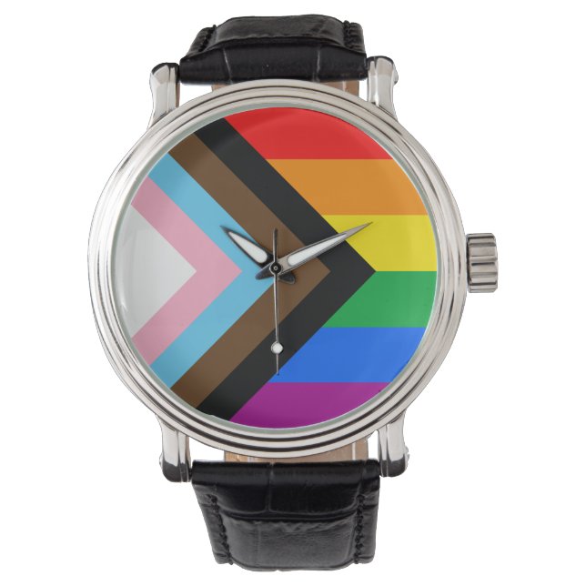Montre Fierté de progrès LGBTQ+ (devant)