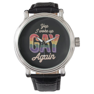 Montre Fierté gay arc-en-ciel gay CSD queer réveillé Fier