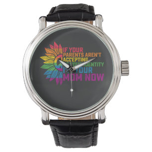 Montre Fierté LGBT Parents Acceptant Je Suis Ta Mère Main