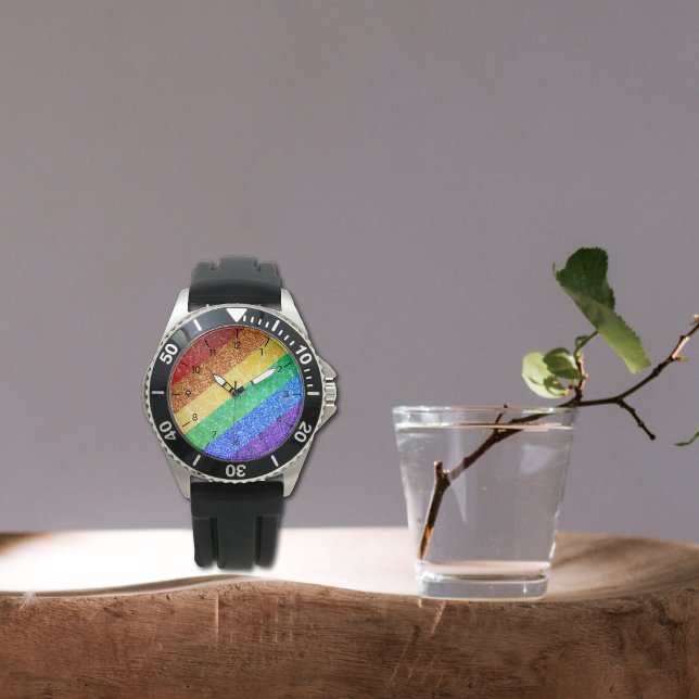 Montre Fierté LGBTQA+ arc-en-ciel (Créateur téléchargé)