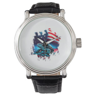 Montre Fierté sexuelle Ace drapeau Tortue de mer subtil L