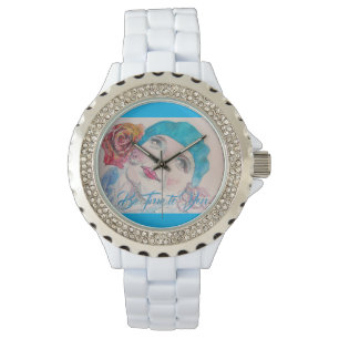 Montre Fille à la rose rouge Beret Soyez fidèle à vous