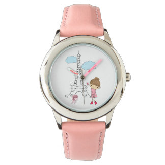 Montre Fille à Paris avec Poodle watch